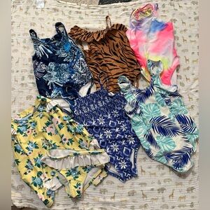4T girls Bathing Suit Lot - 6 pieces